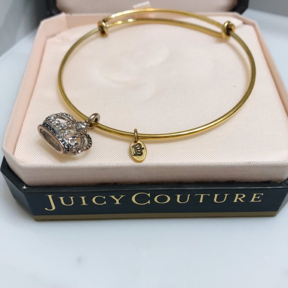 🆕🔥JUICY COUTURE SUPER CUTE GOLD/SILVER BRACELET&ROYAL CROWN SILVER STUDS&JCTAG - Picture 4 of 10